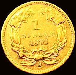 1870-S Rare Gold Dollar UNCIRCULATED