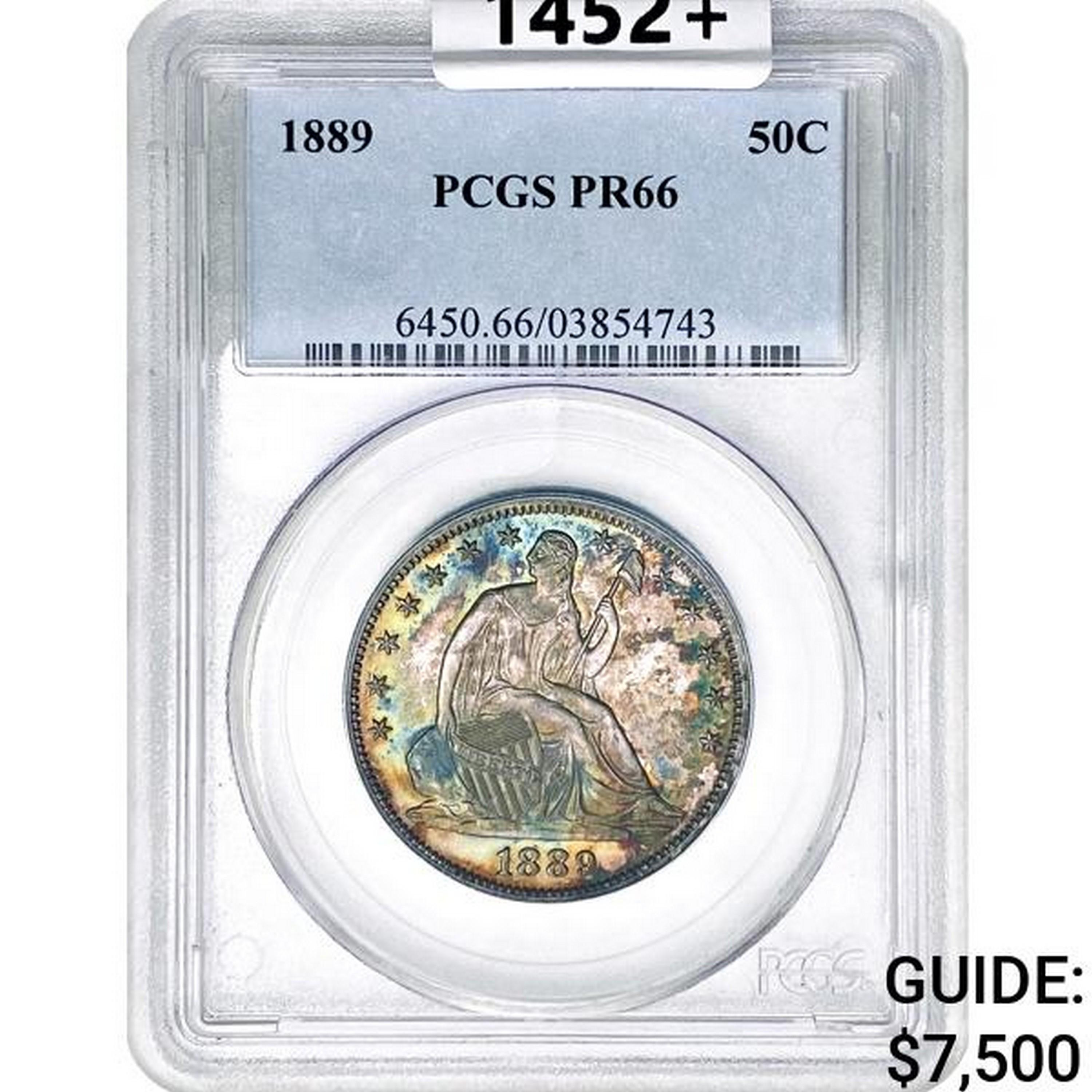 1889 Seated Liberty Half Dollar PCGS PR66