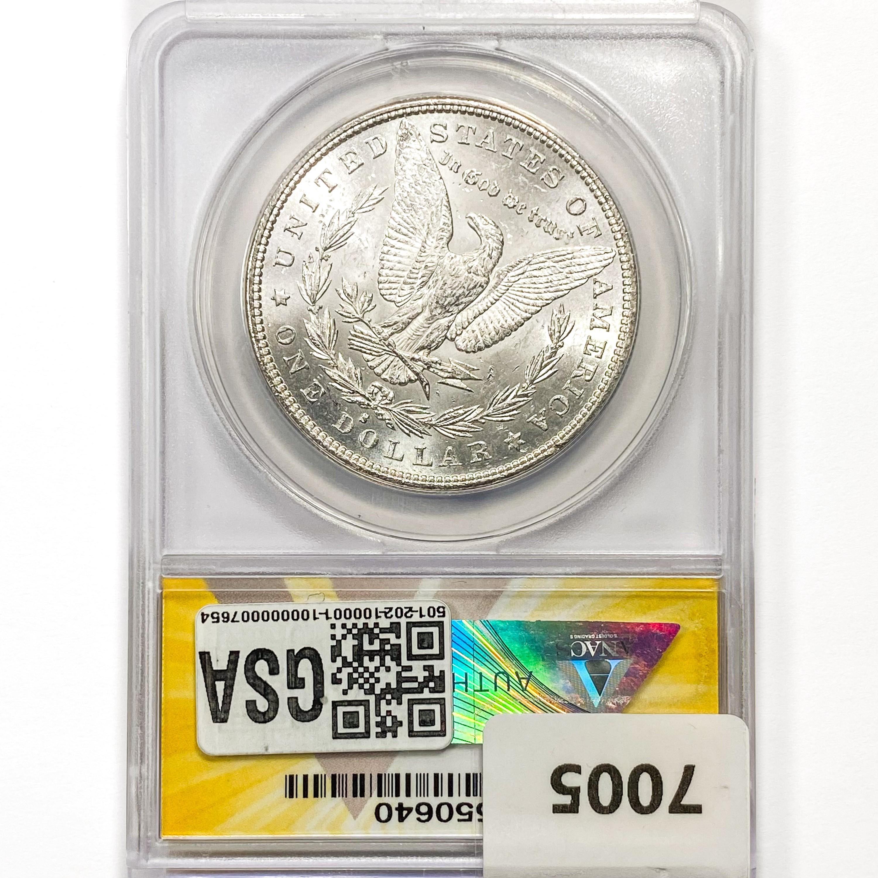 1880-S Morgan Silver Dollar ANACS MS63