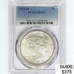 1923-D Silver Peace Dollar PCGS MS61