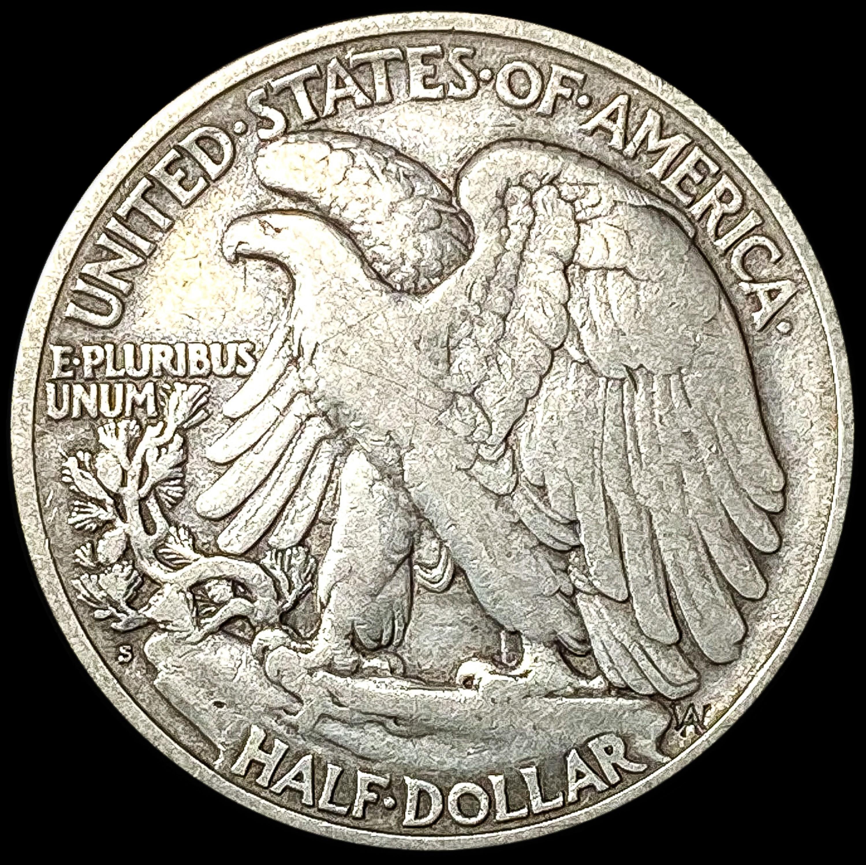 1921-S Walking Liberty Half Dollar LIGHTLY CIRCULA