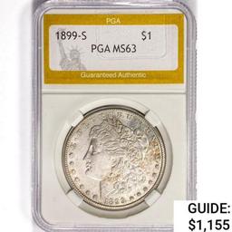 1899-S Morgan Silver Dollar PGA MS63