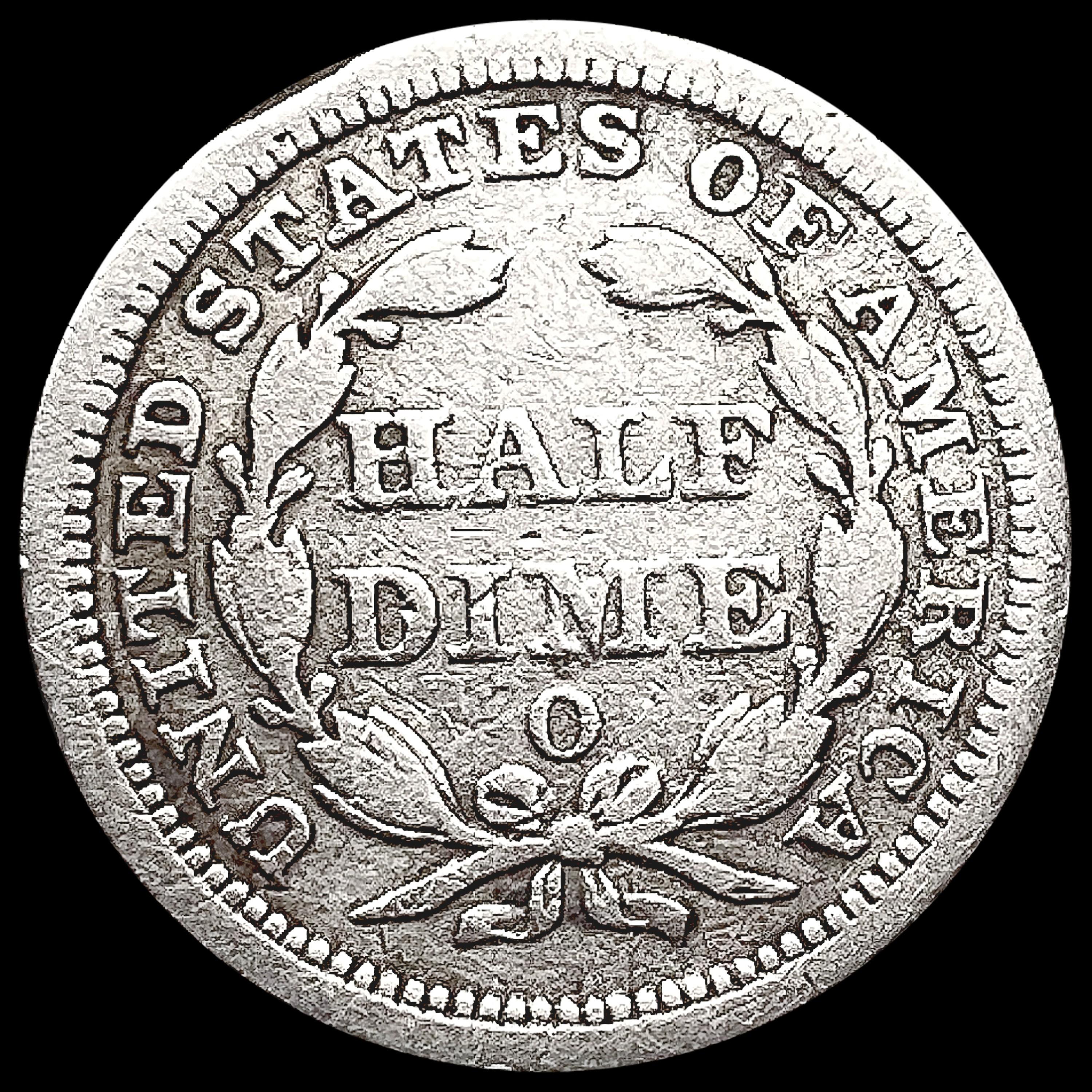 1857-O Seated Liberty Half Dime NEARLY UNCIRCULATE