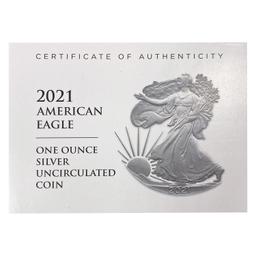 2021 American Eagle 1oz Silver Coin UNC