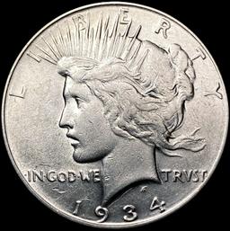 1934-D Silver Peace Dollar NEARLY UNCIRCULATED