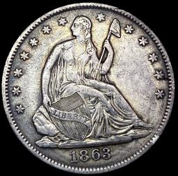 1863-S Seated Liberty Half Dollar CLOSELY UNCIRCUL