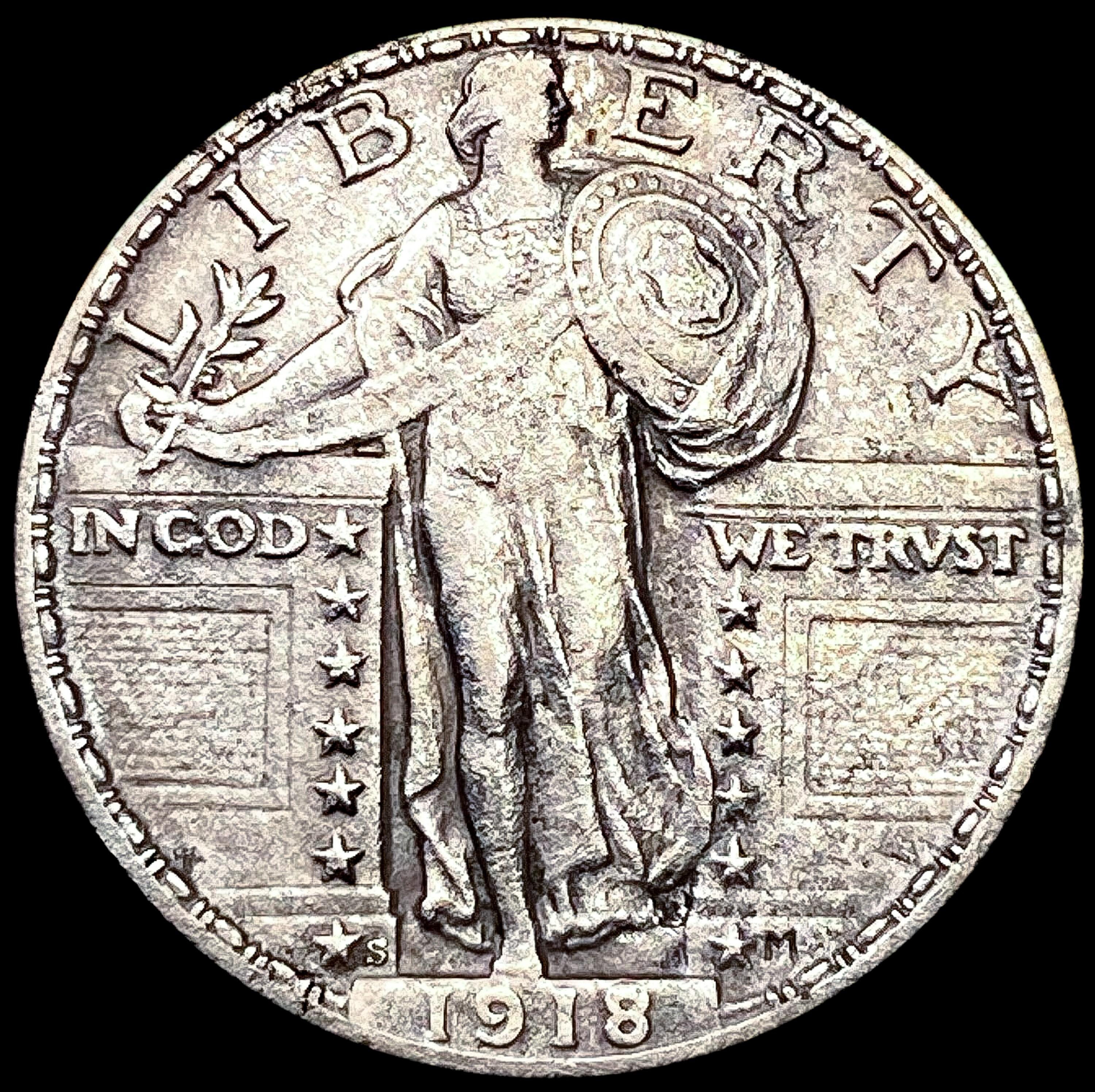 1918-S Standing Liberty Quarter CLOSELY UNCIRCULAT