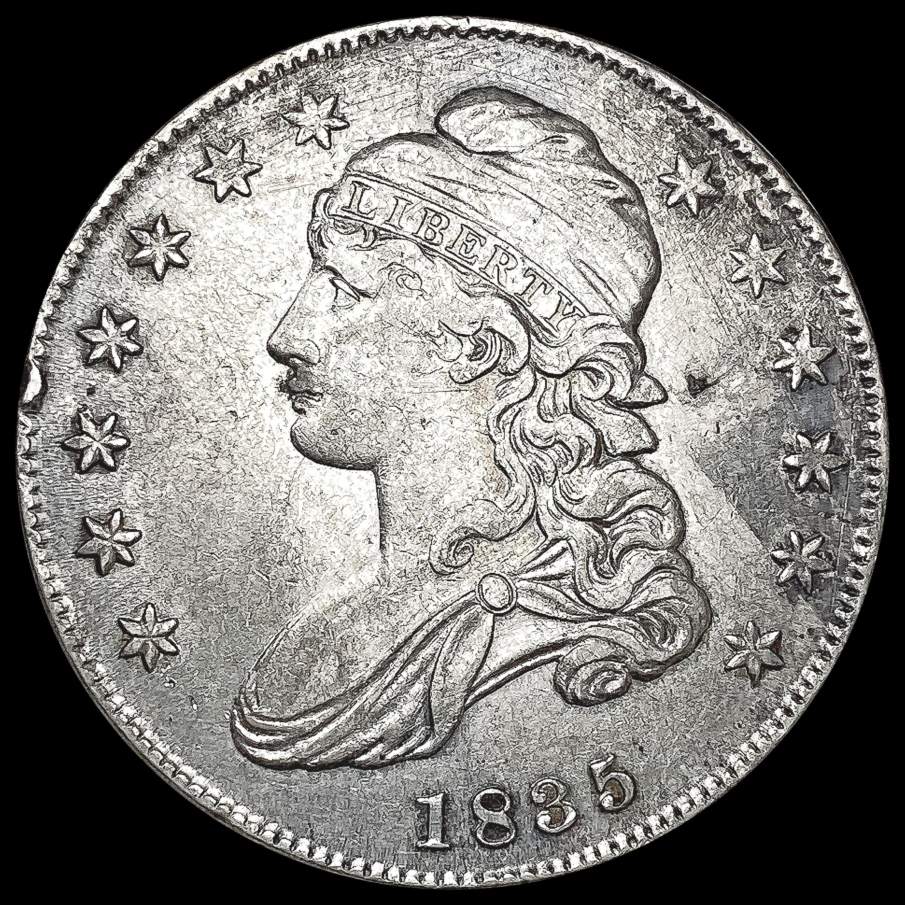 1835 O -103 Capped Bust Half Dollar NEARLY UNCIRCU