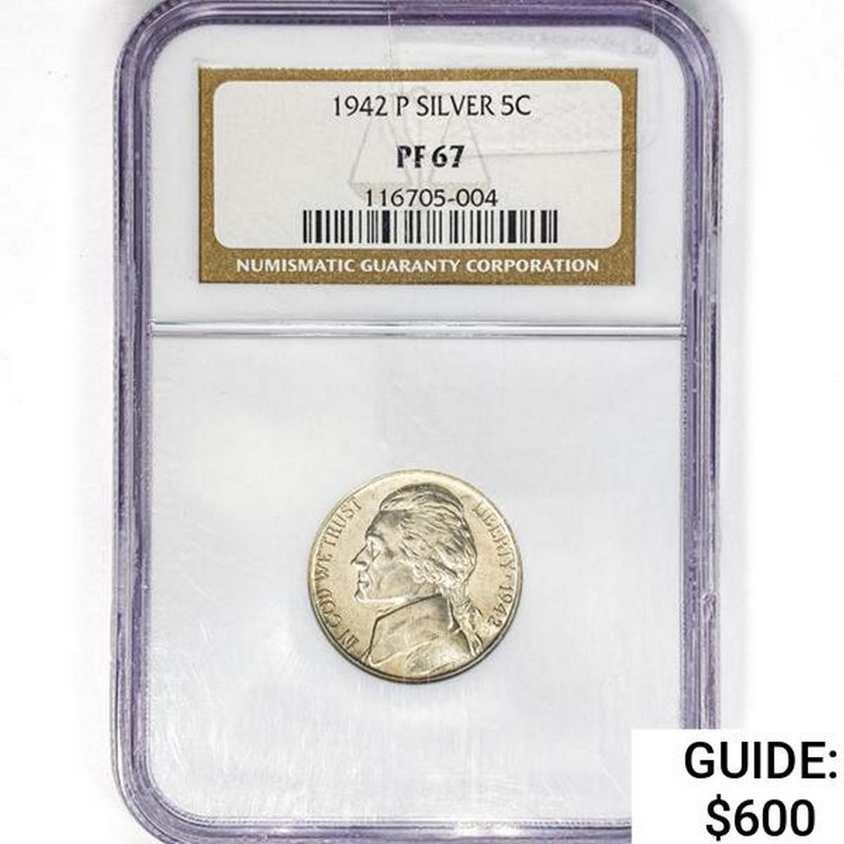 1942-P Jefferson Nickel NGC PF67