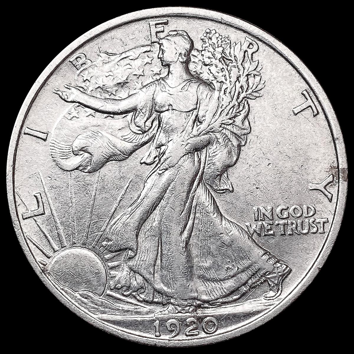 1920 Walking Liberty Half Dollar CLOSELY UNCIRCULA