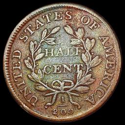 1808 Draped Bust Half Cent LIGHTLY CIRCULATED