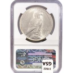 1923 Silver Peace Dollar NGC MS65