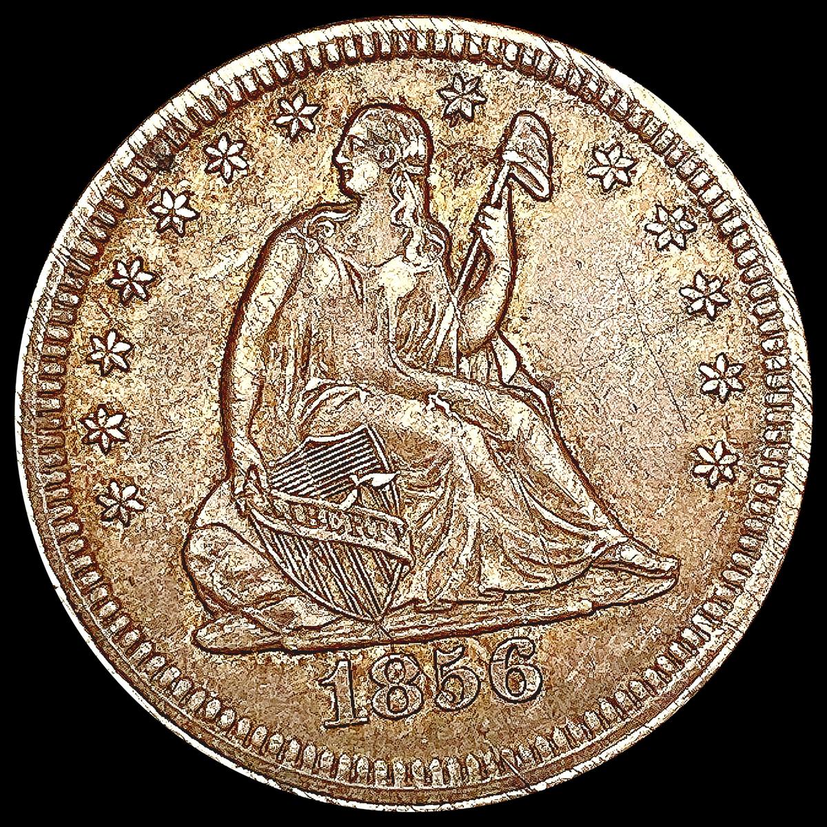 1856 Seated Liberty Quarter NEARLY UNCIRCULATED