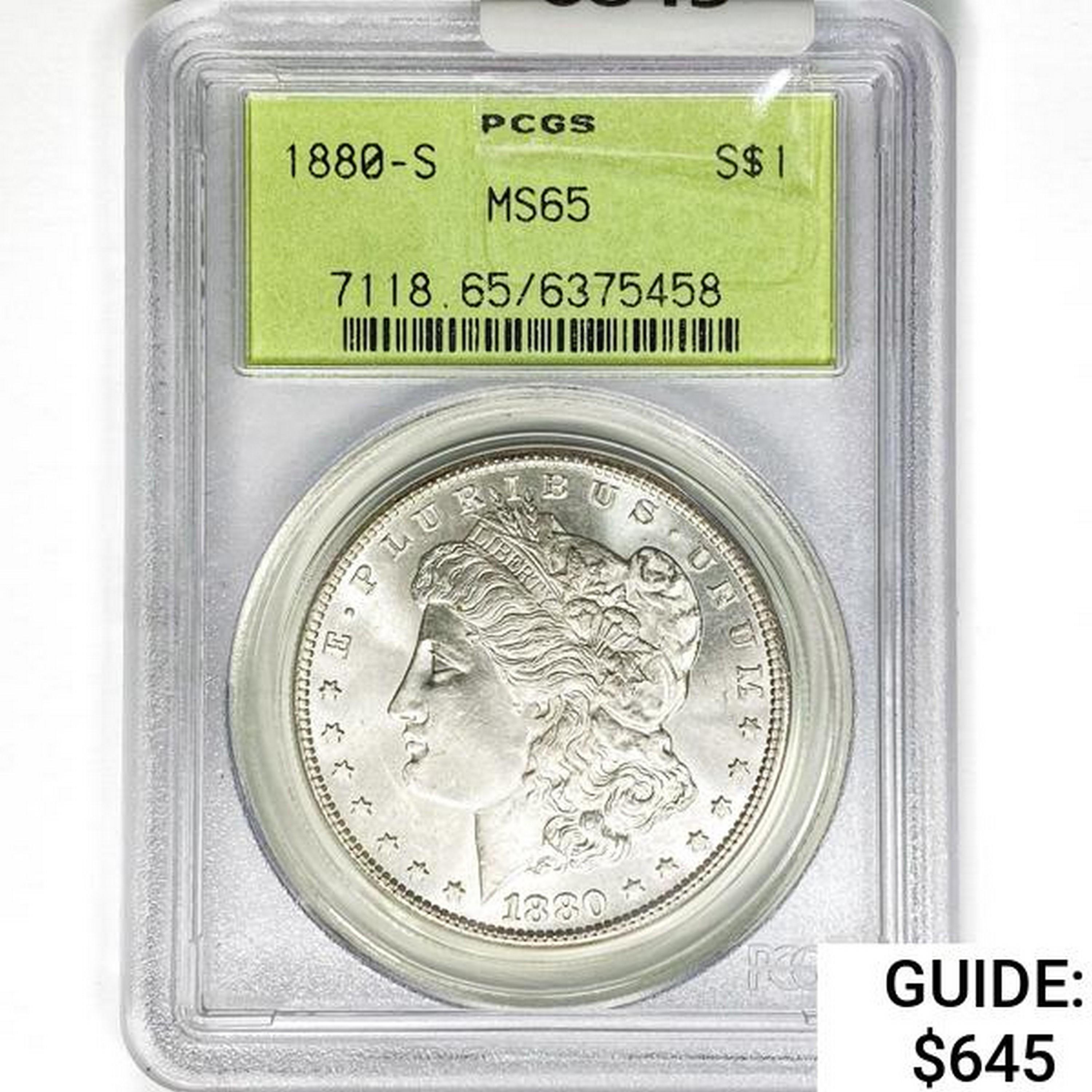 1880-S Morgan Silver Dollar PCGS MS65