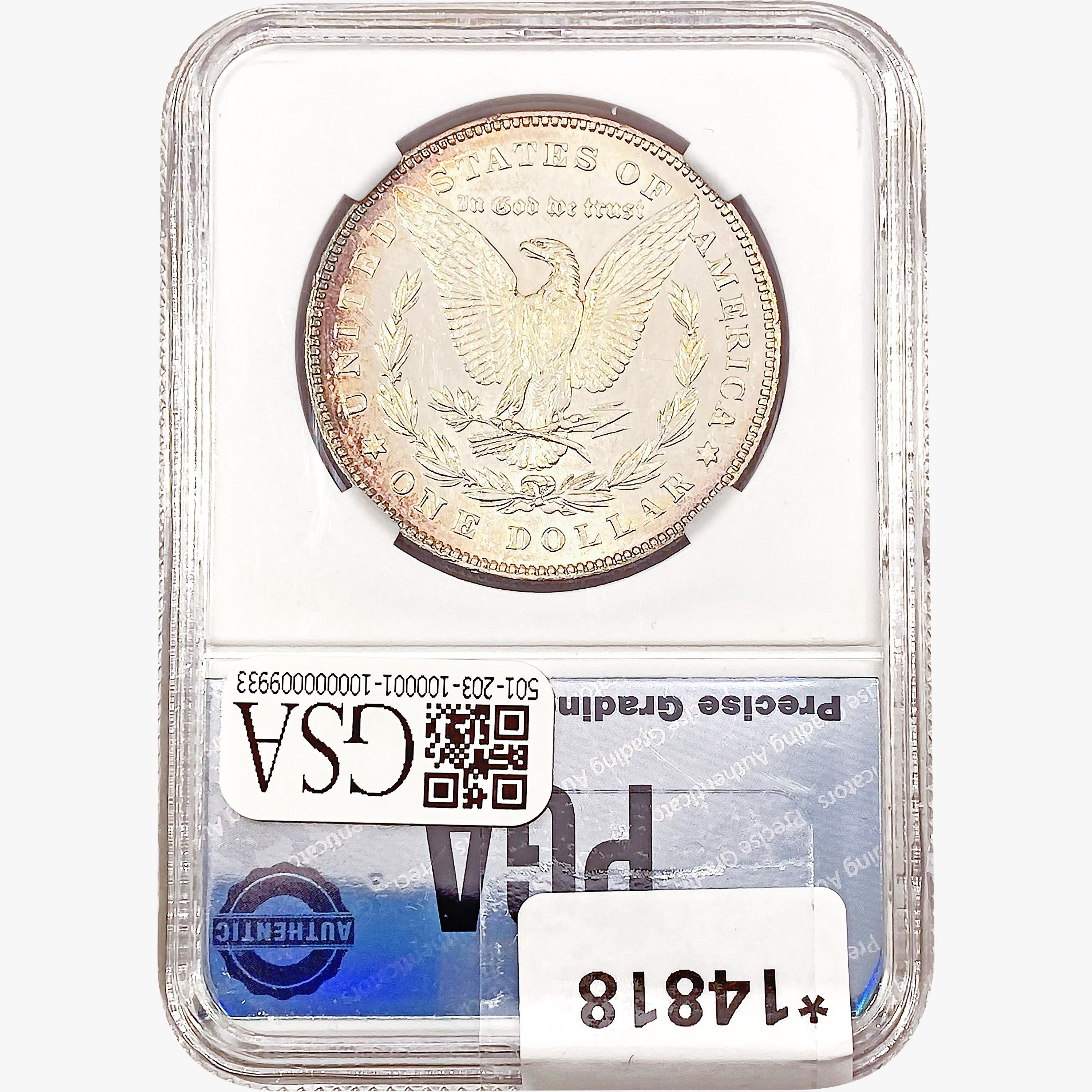 1878 7/8TF Morgan Silver Dollar PGA MS63