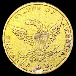 1835 $5 Gold Half Eagle LIGHTLY CIRCULATED