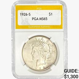 1926-S Silver Peace Dollar PGA MS65