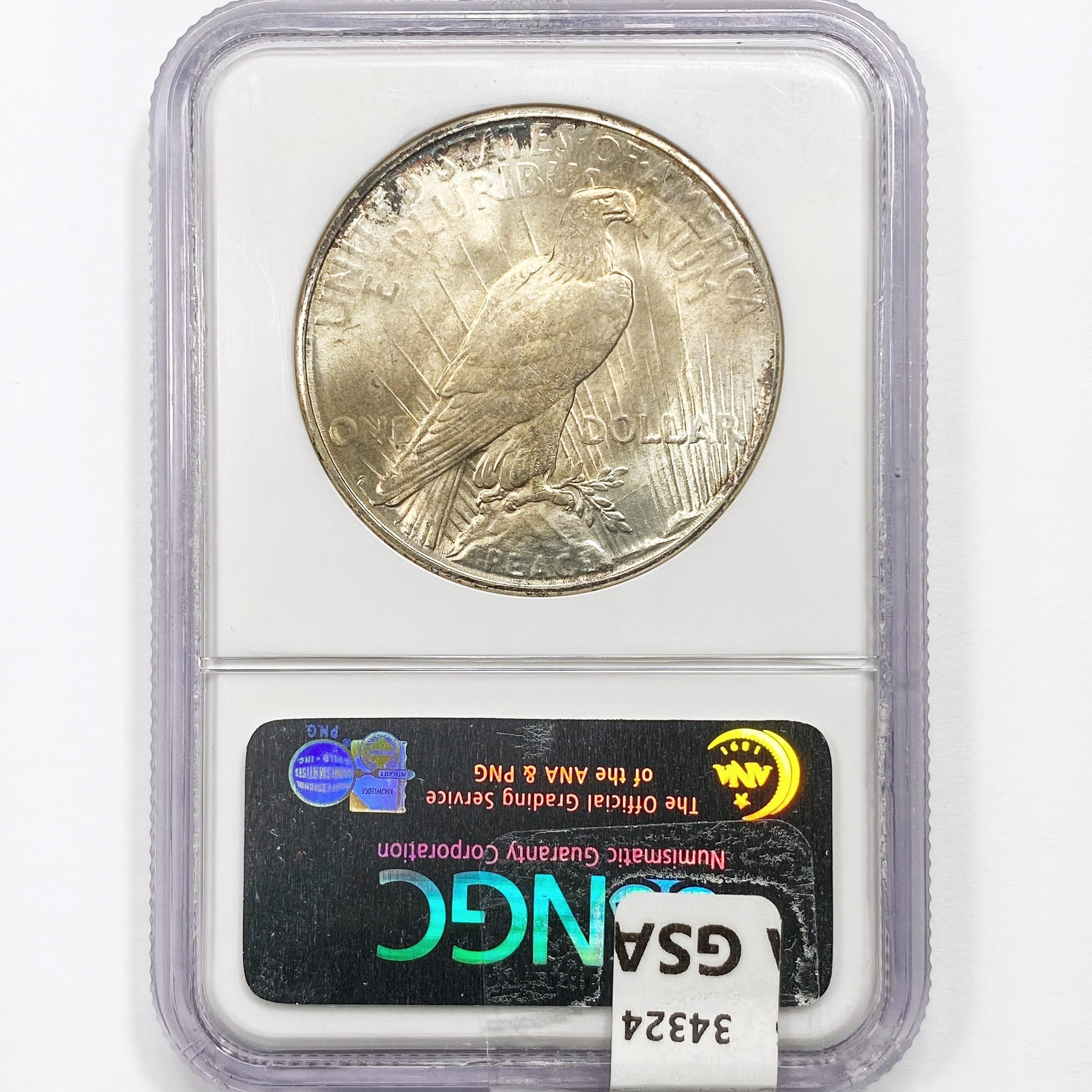 1923-S Silver Peace Dollar NGC MS63