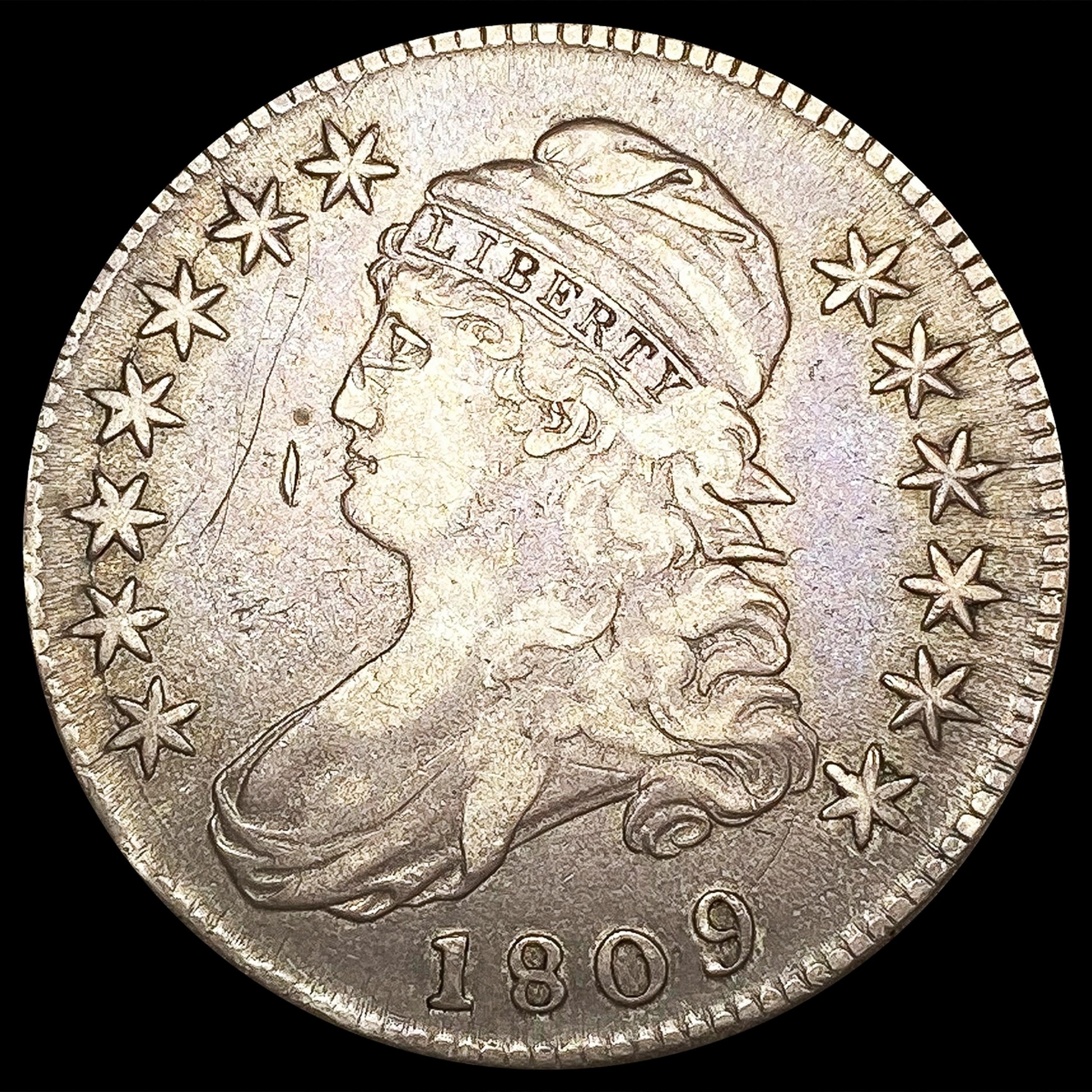 1809 Capped Bust Half Dollar LIGHTLY CIRCULATED