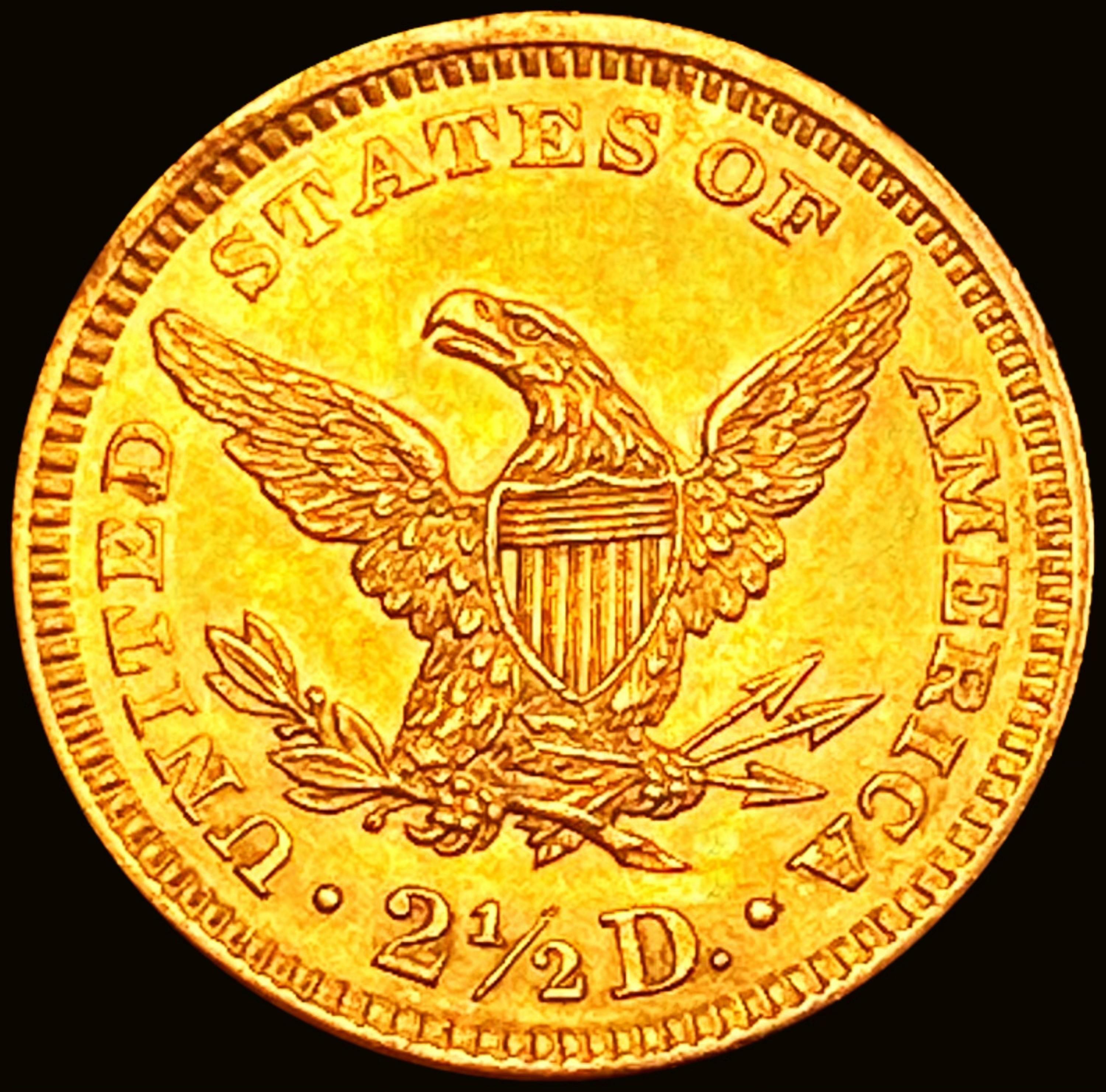 1860 $2.50 Gold Quarter Eagle CHOICE BU