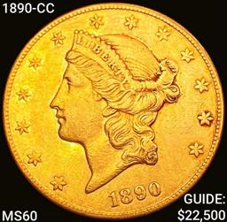 1890-CC $20 Gold Double Eagle UNCIRCULATED