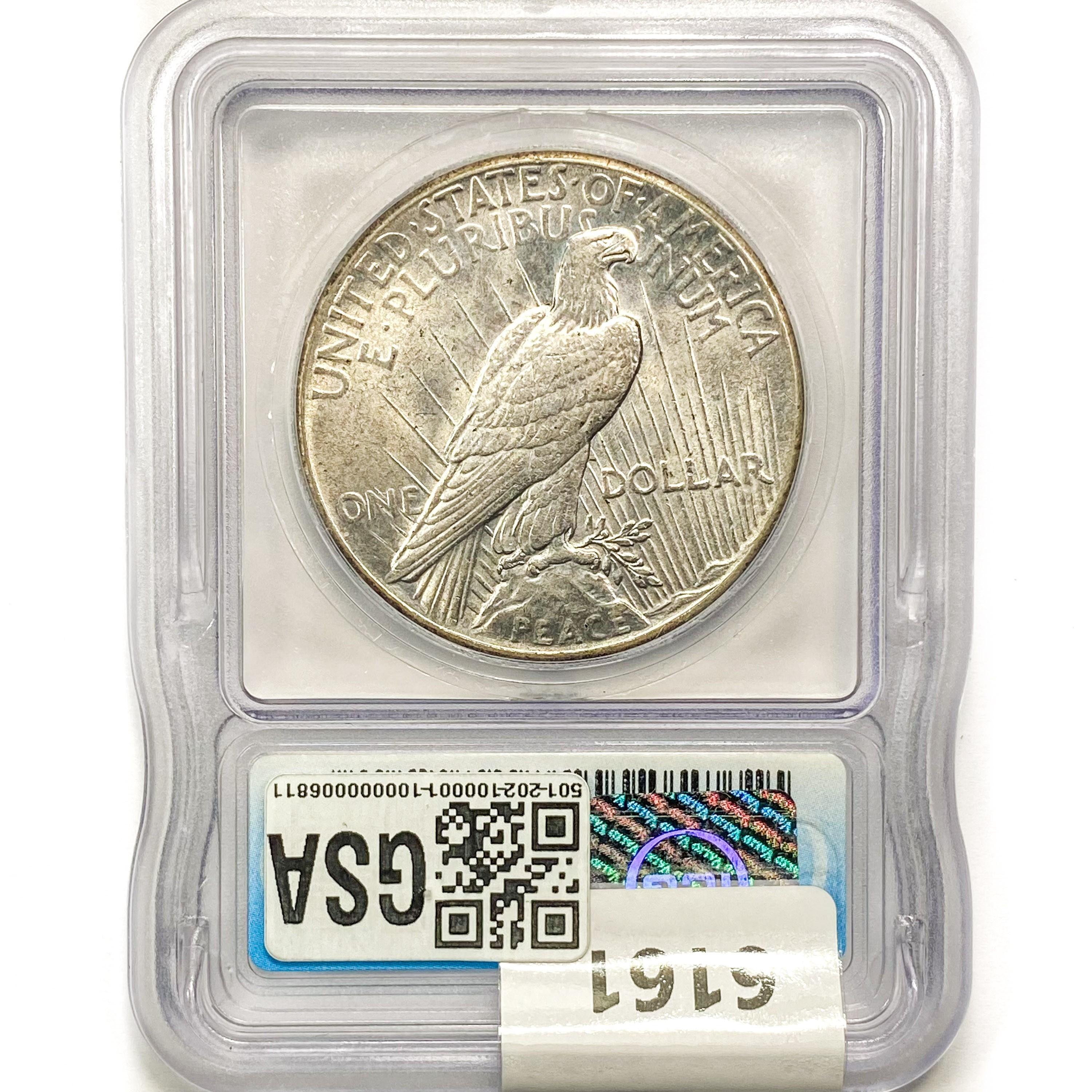 1928 Silver Peace Dollar ICG MS62