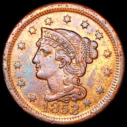 1853 Braided Hair Large Cent NEARLY UNCIRCULATED