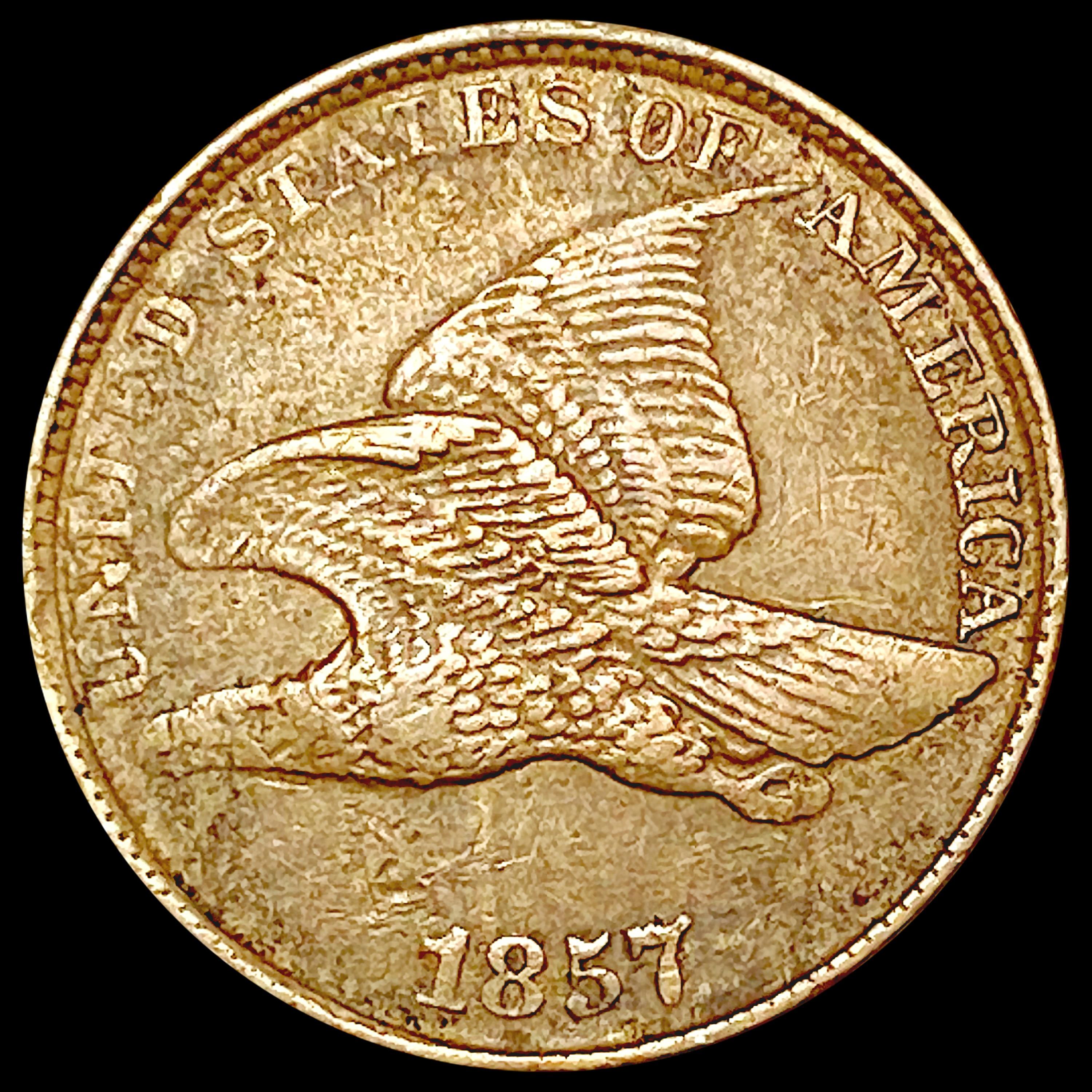 1857 Flying Eagle Cent NEARLY UNCIRCULATED