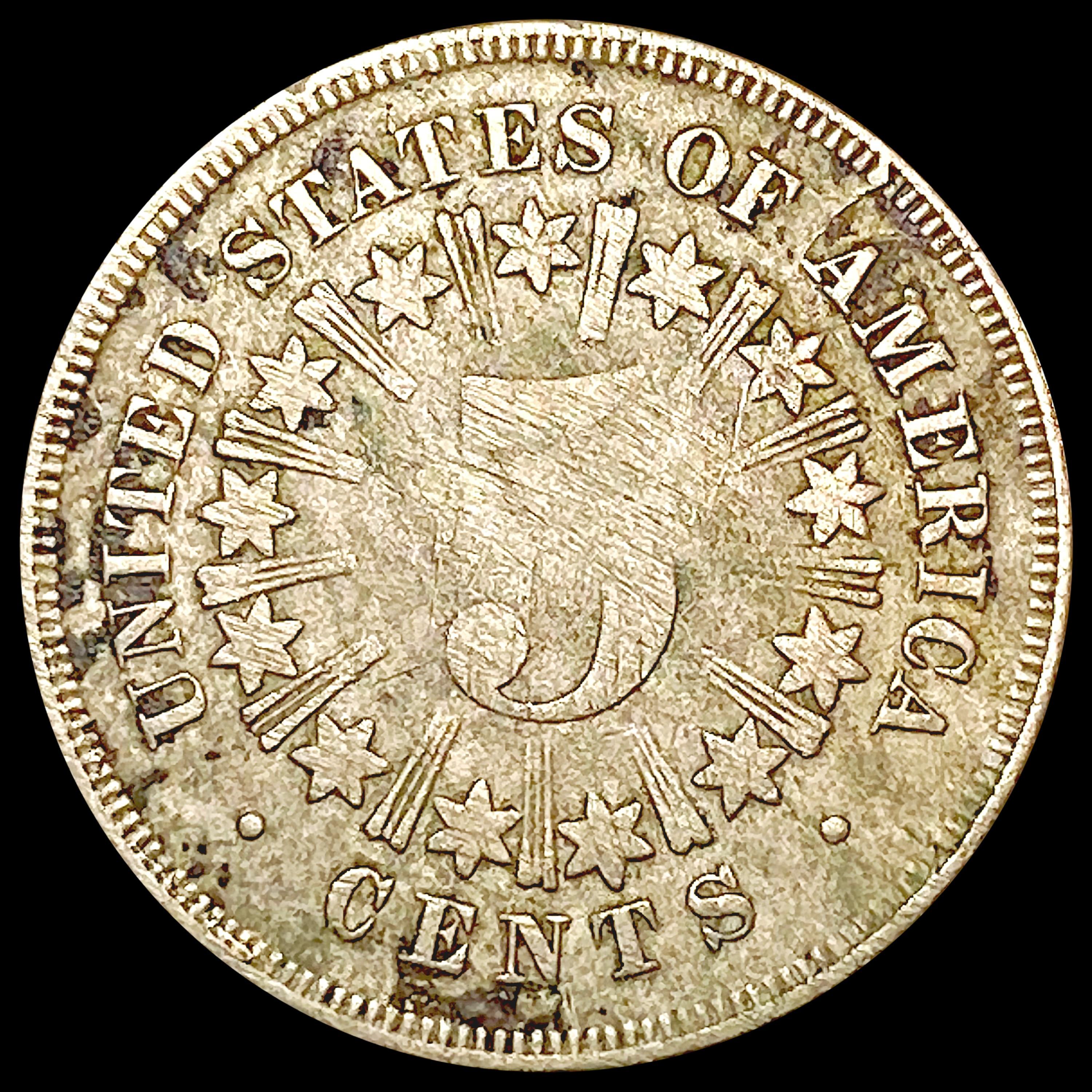 1867 Rays Shield Nickel LIGHTLY CIRCULATED