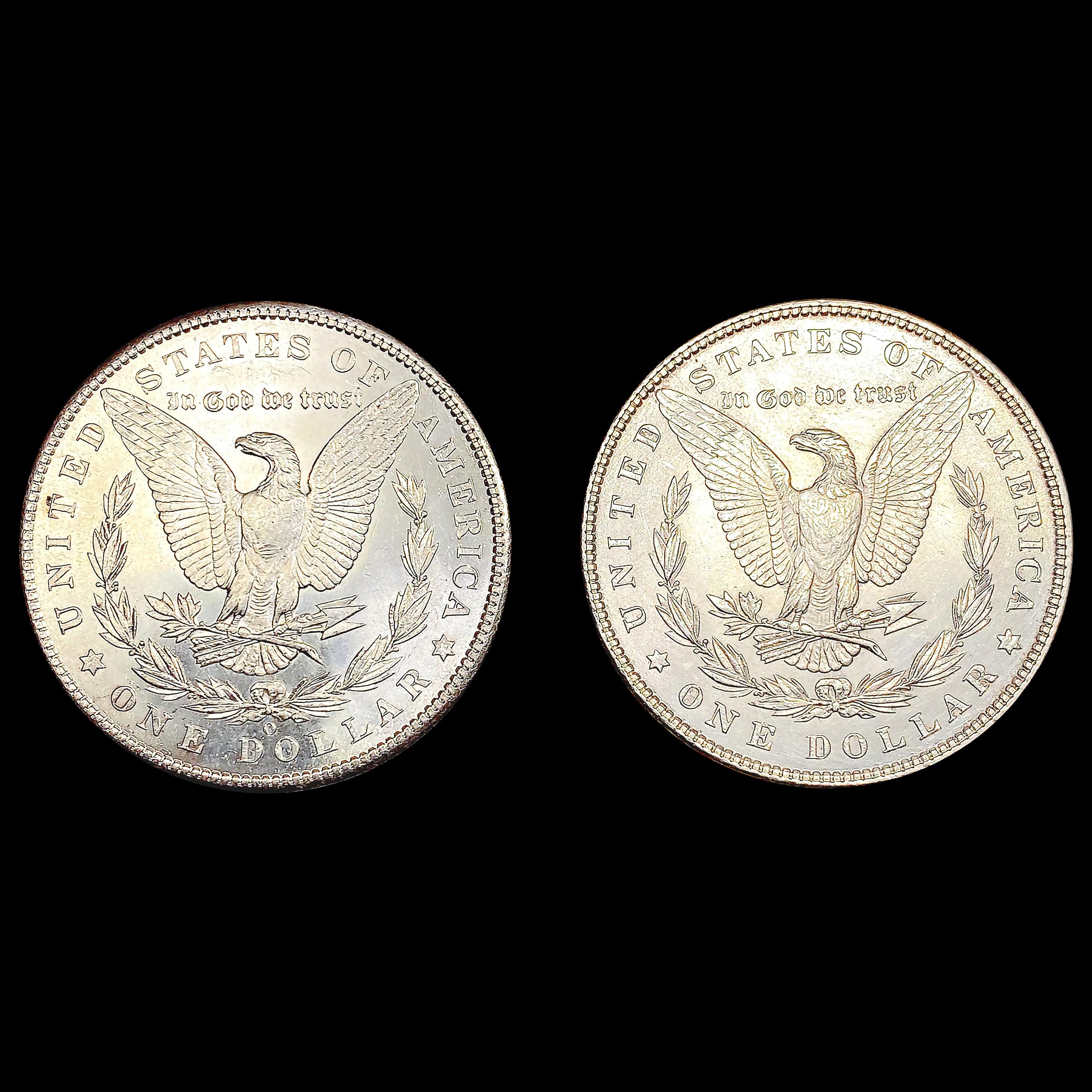 [2] Morgan Silver Dollars [1887, 1902-D] CHOICE BU