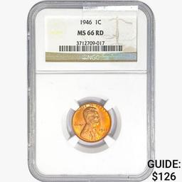 1946 Wheat Cent NGC MS66 RD