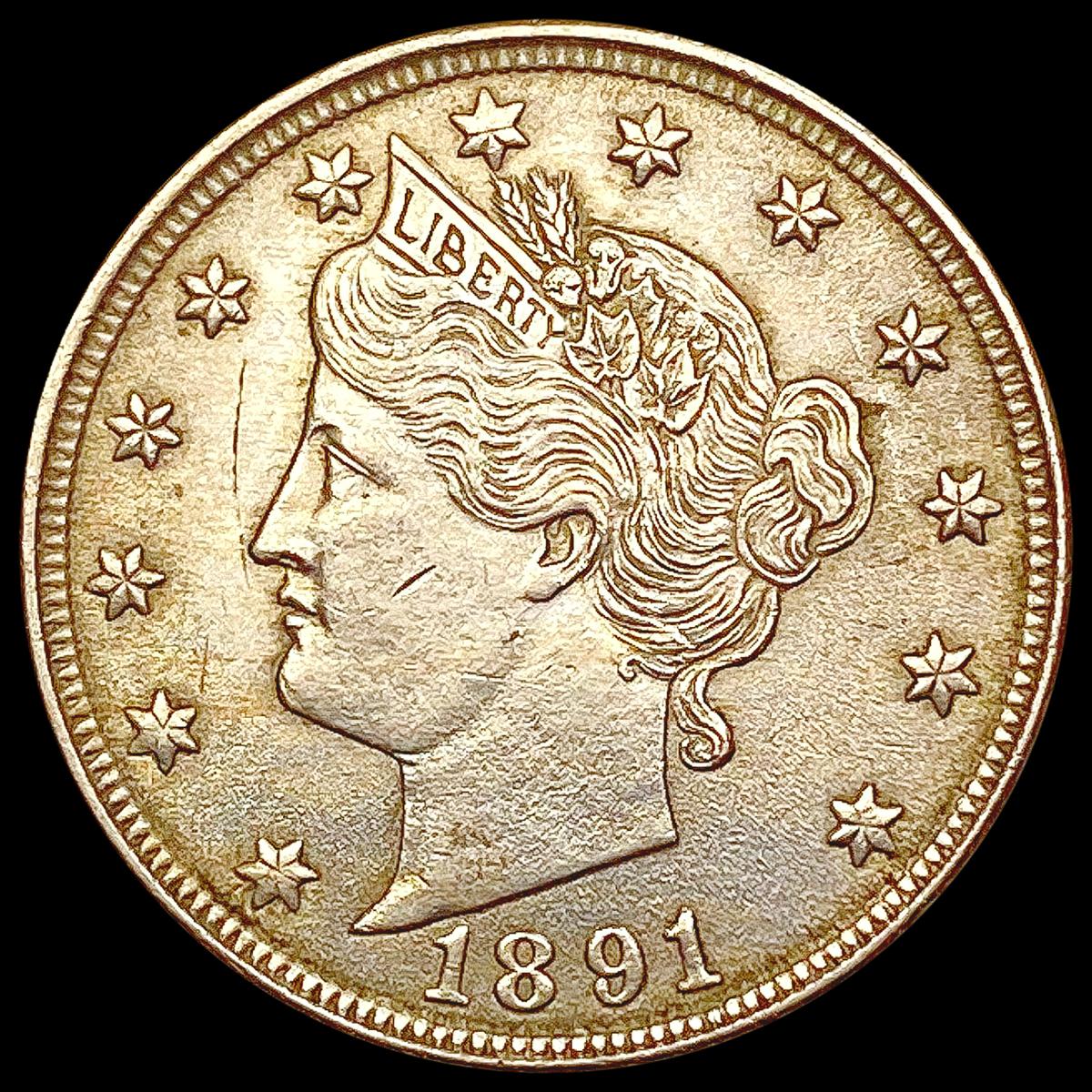 1891 Liberty Victory Nickel CHOICE AU