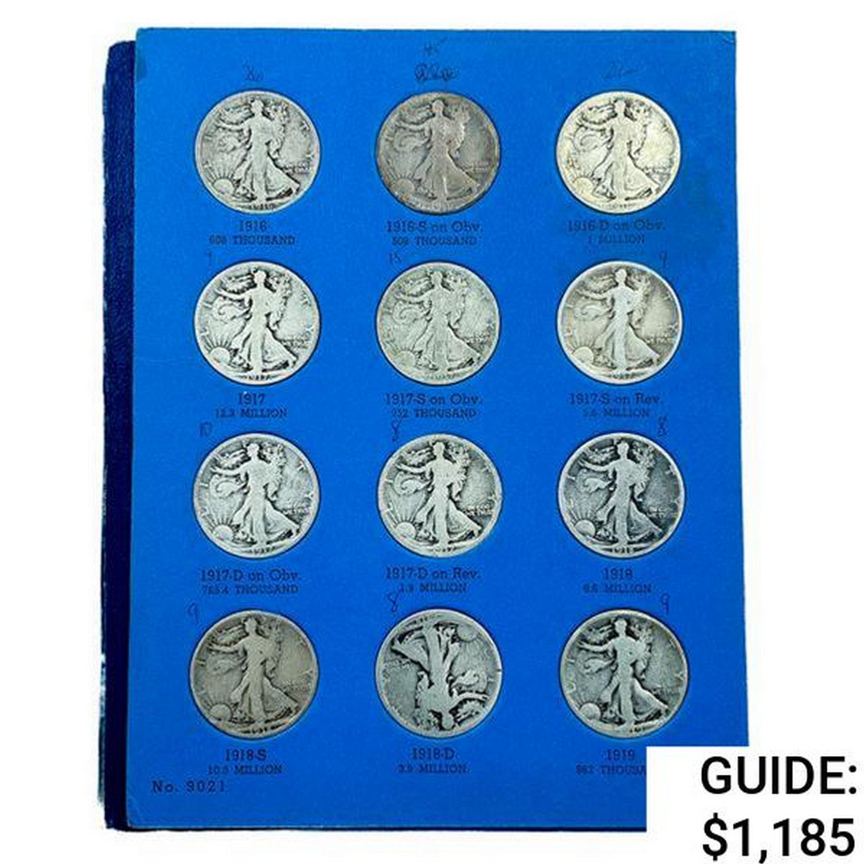 1916-1936 Liberty Standing Half Dollar Book (32 Co