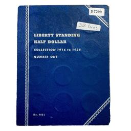 1916-1936 Liberty Standing Half Dollar Book (32 Co