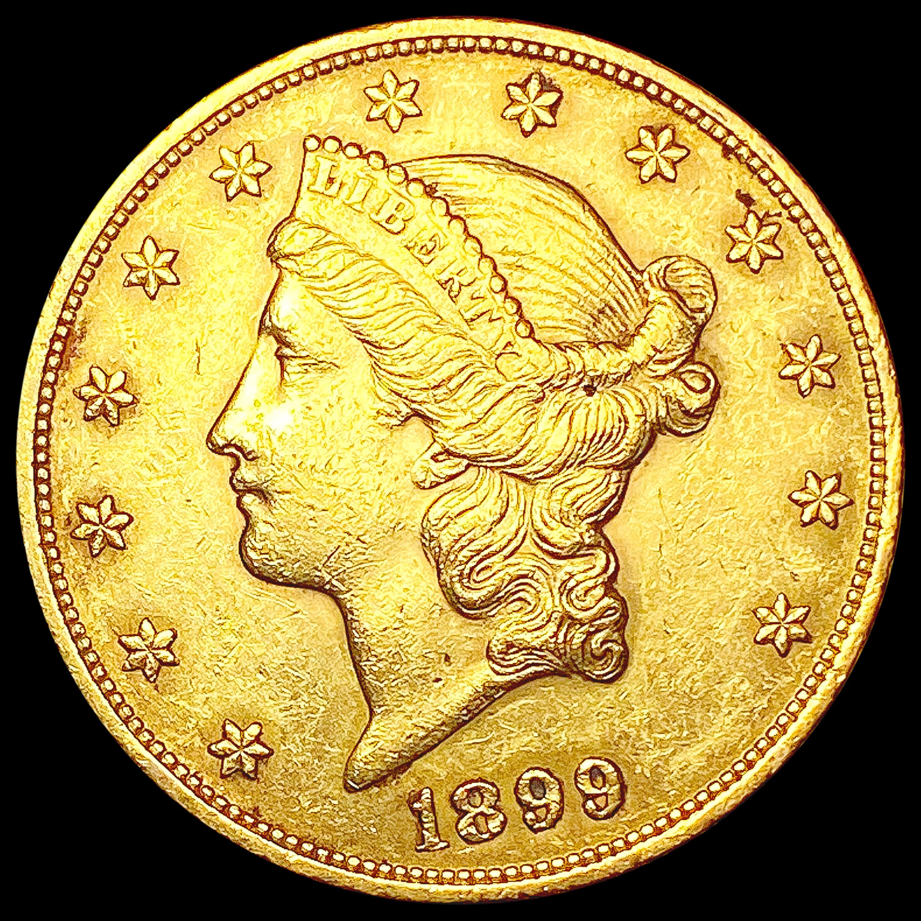 1899 $20 Gold Double Eagle CLOSELY UNCIRCULATED