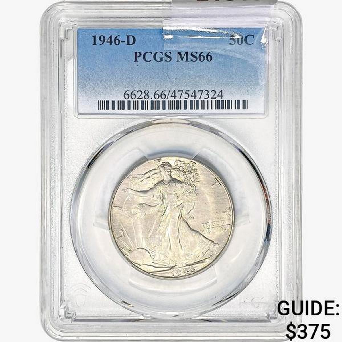 1946-D Walking Liberty Half Dollar PCGS MS66