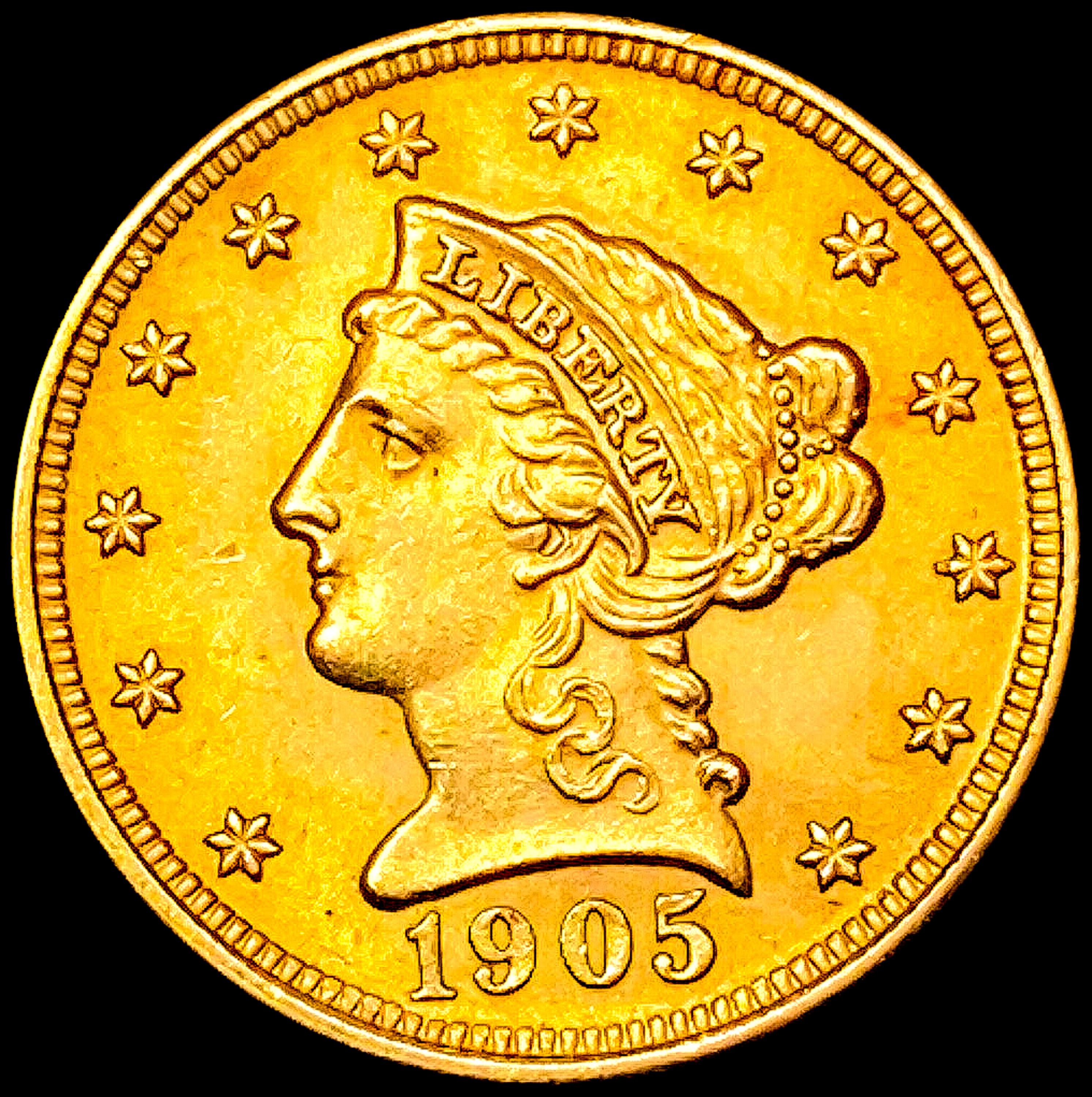 1905 $2.50 Gold Quarter Eagle CHOICE BU