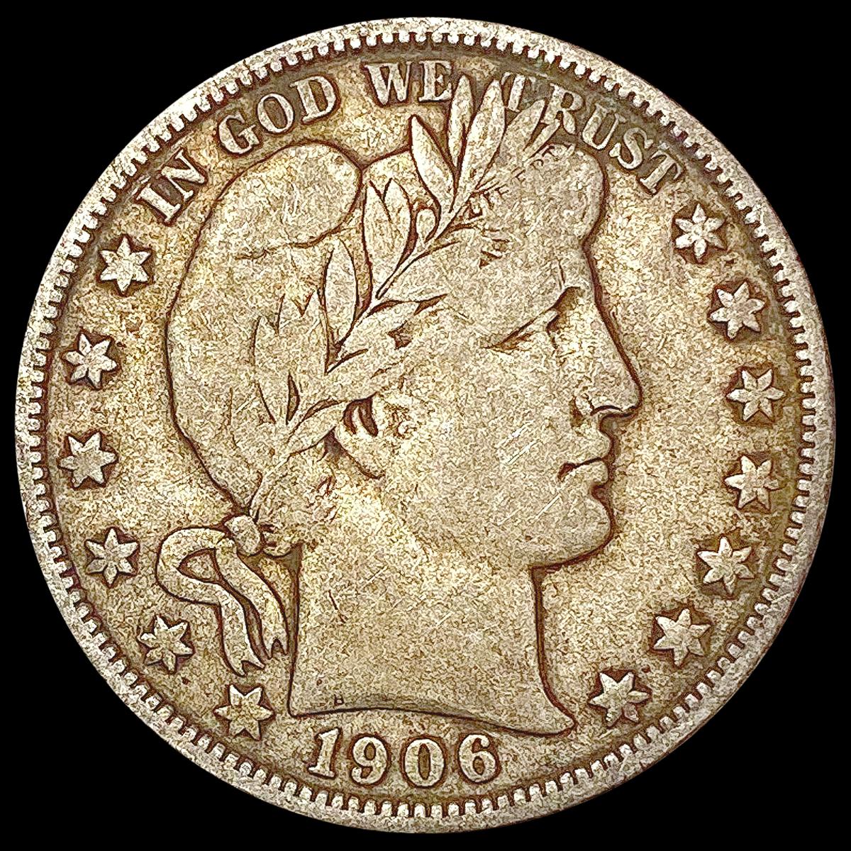 1906-D Barber Half Dollar LIGHTLY CIRCULATED