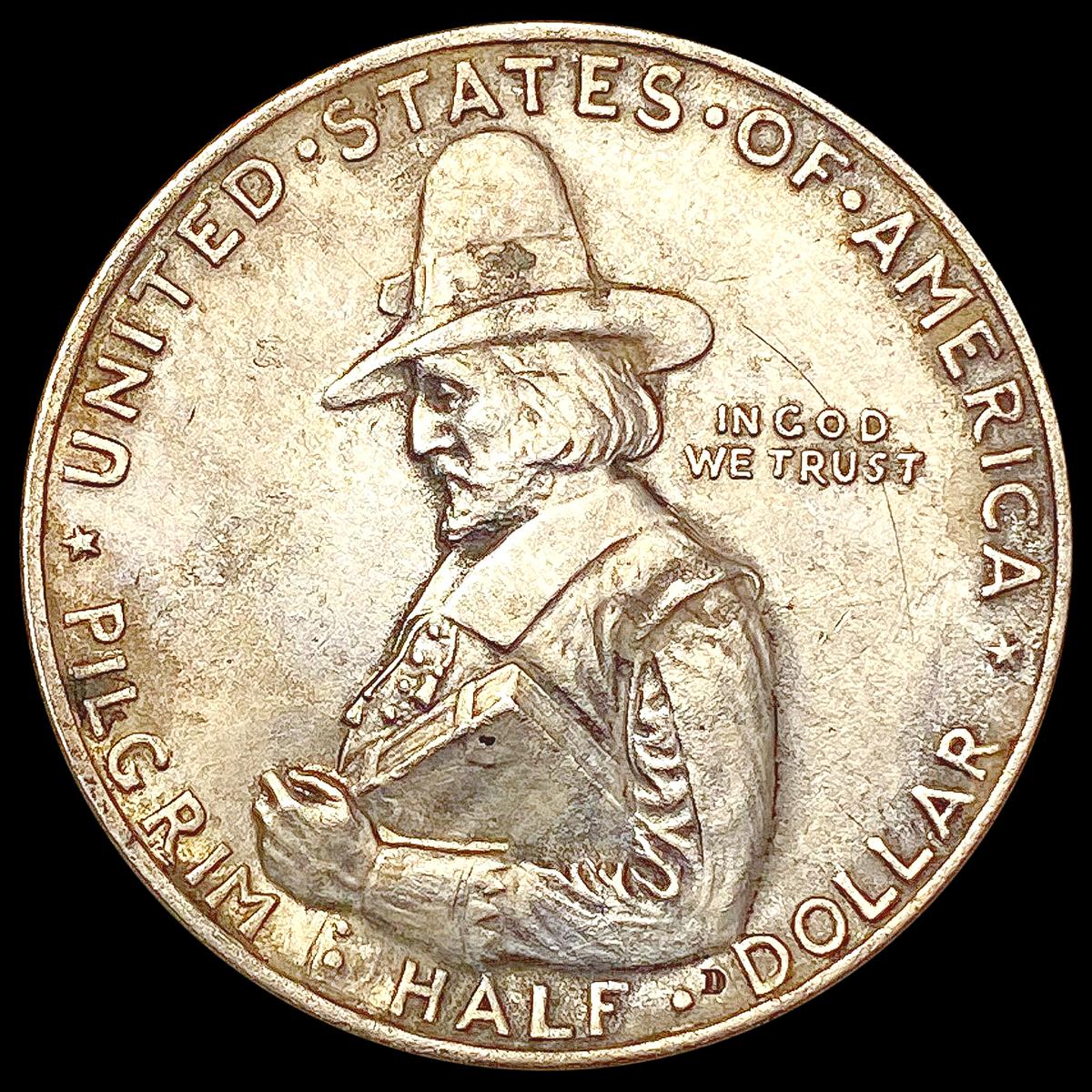 1920 Pilgrim Half Dollar NEARLY UNCIRCULATED