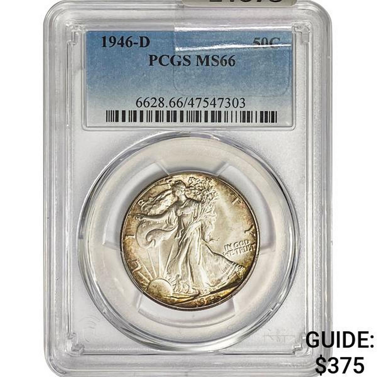 1946-D Walking Liberty Half Dollar PCGS MS66