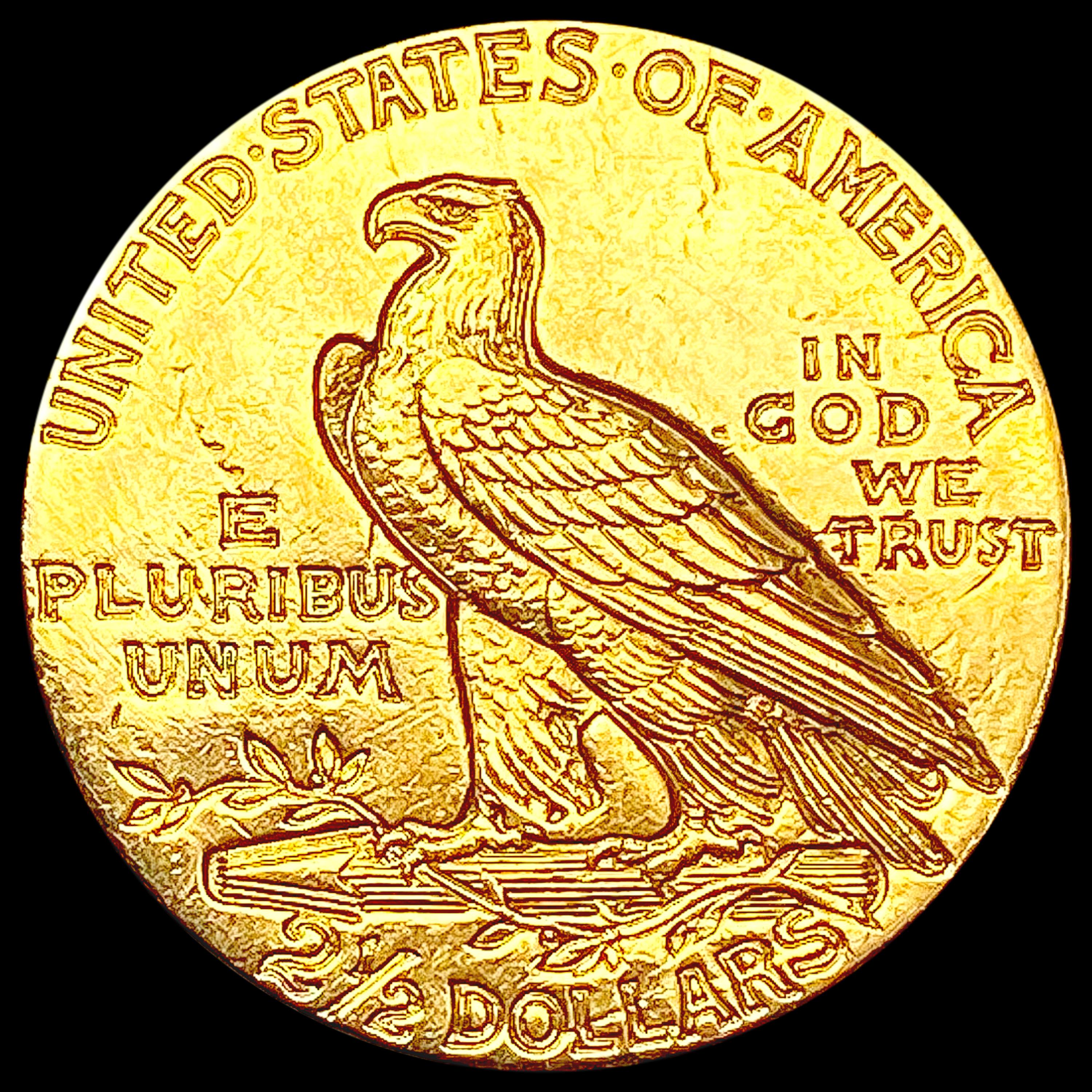 1909 $2.50 Gold Quarter Eagle CLOSELY UNCIRCULATED