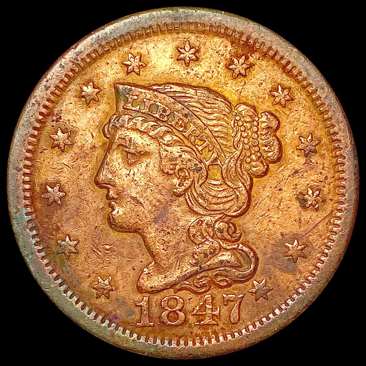 1847 Braided Hair Large Cent CHOICE AU