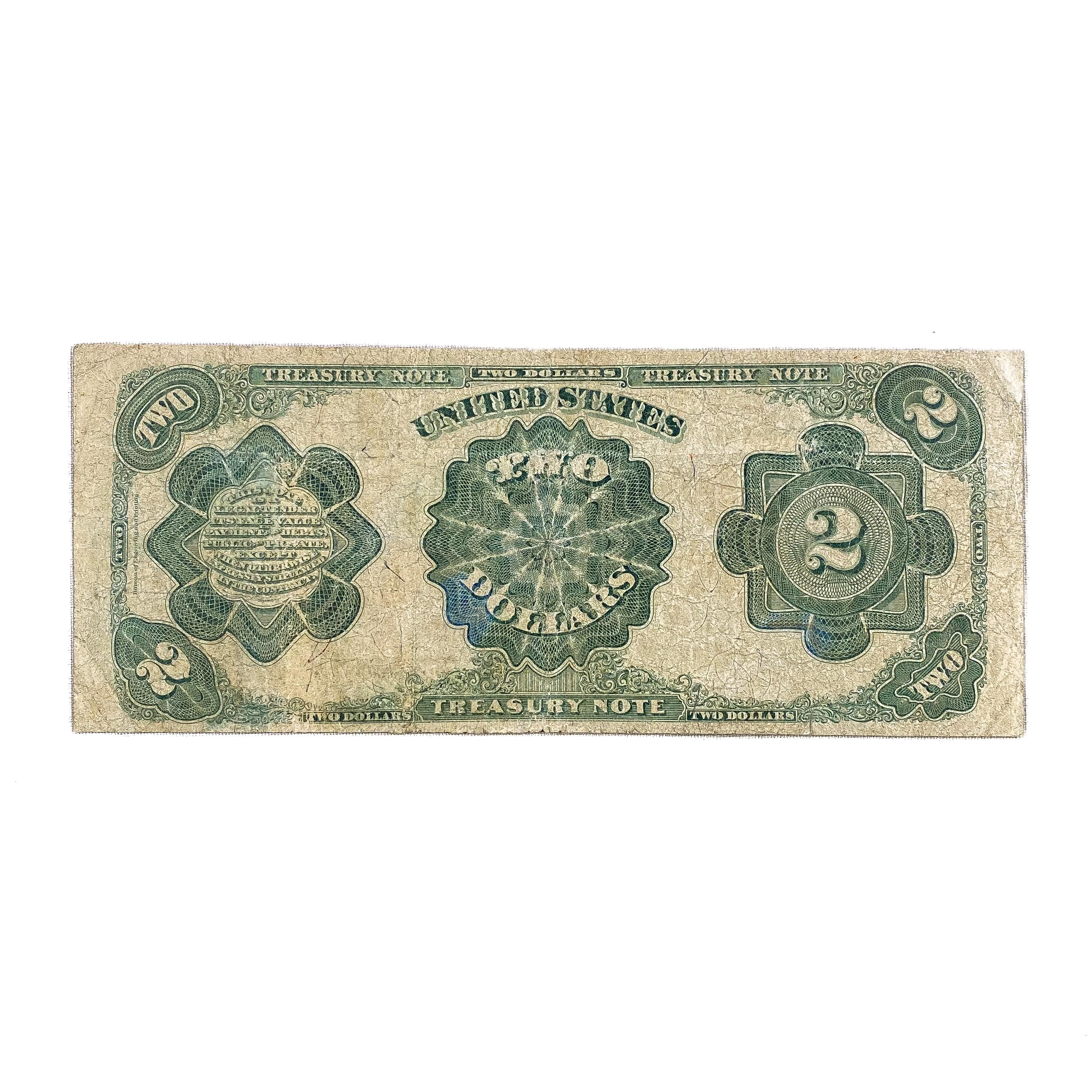 1891 $2 GENERAL JAMES MCPHERSON TREASURY COIN N
