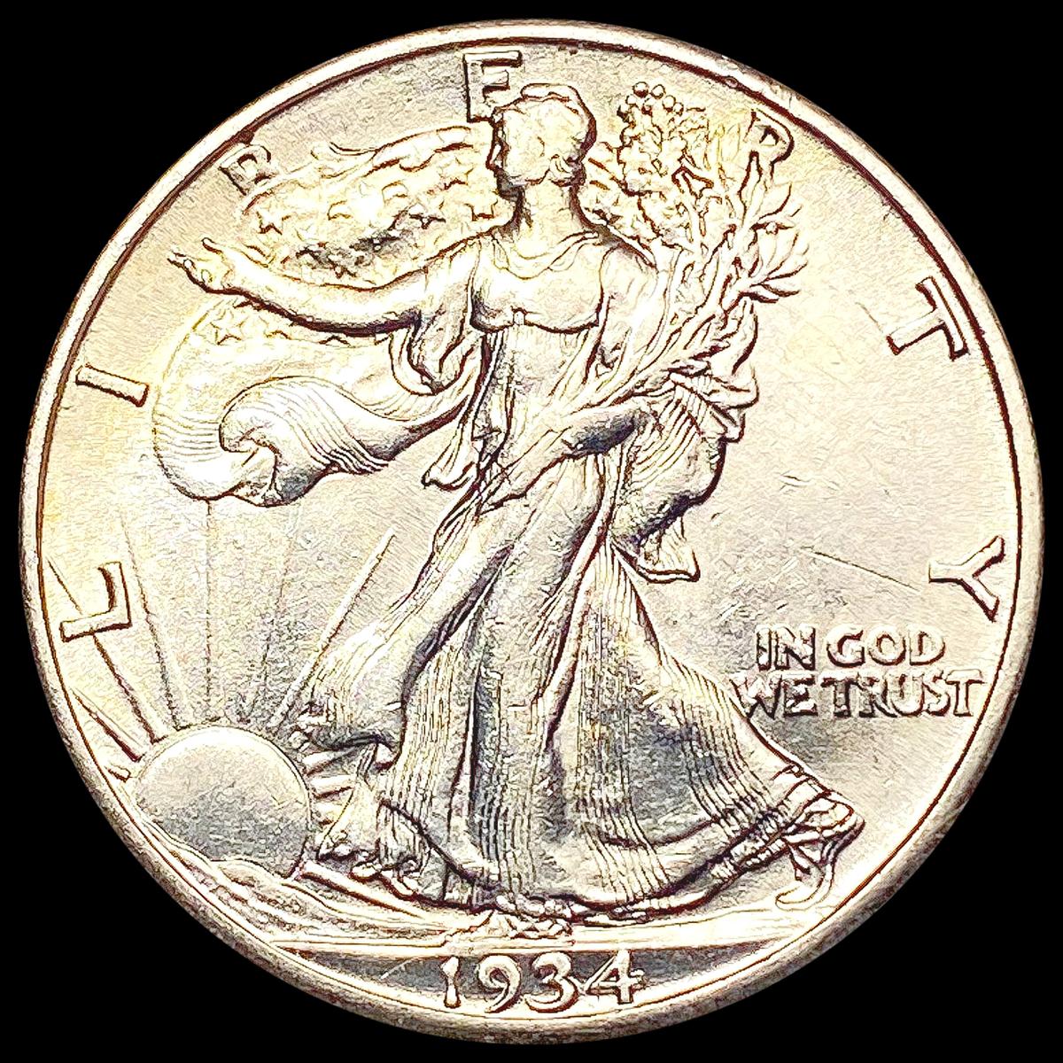 1934-S Walking Liberty Half Dollar CLOSELY UNCIRCU