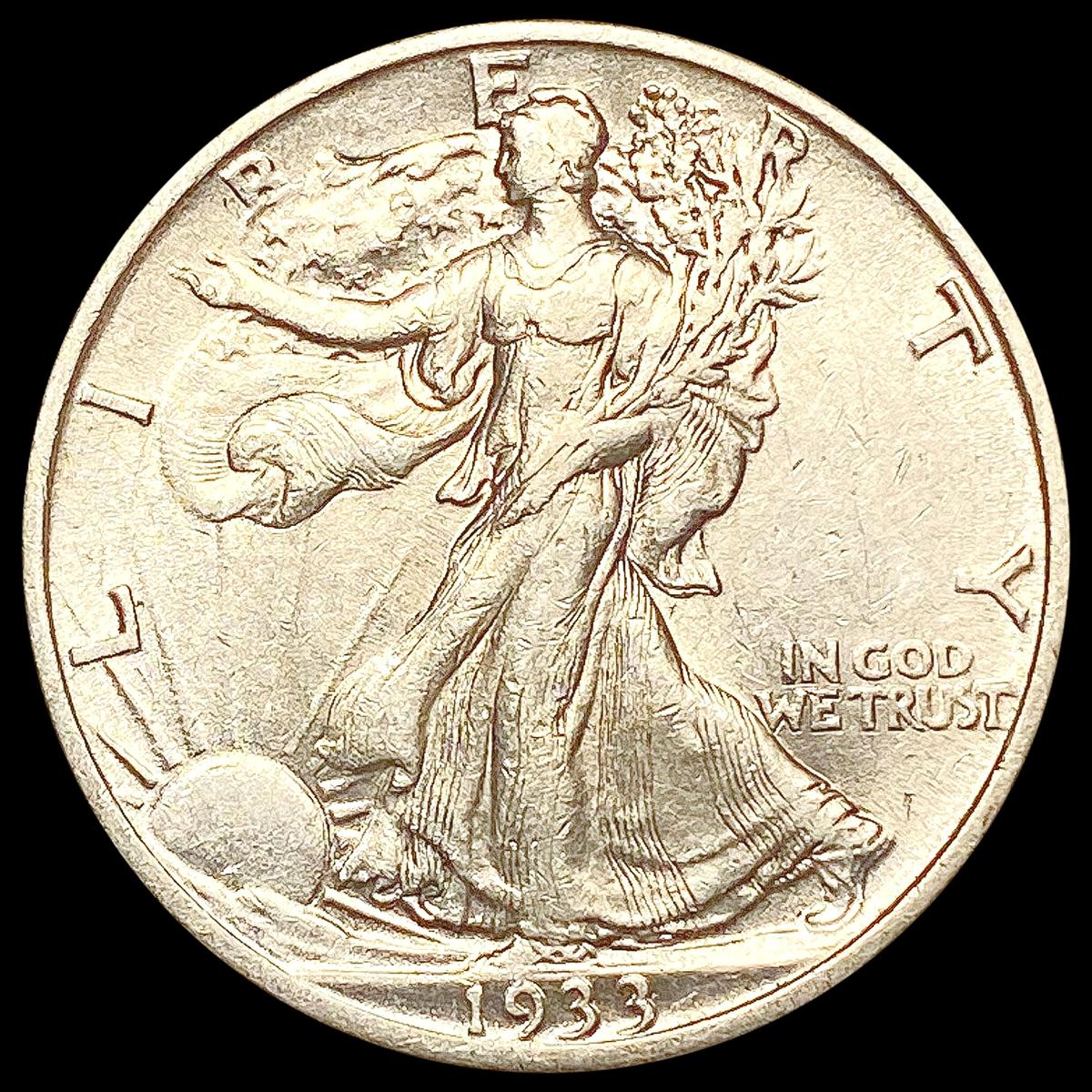 1933-S Walking Liberty Half Dollar CLOSELY UNCIRCU