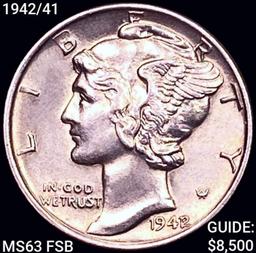 1942/41 Mercury Dime CHOICE BU FSB