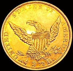 1836 Script 8 $2.50 Gold Quarter Eagle CHOICE BU+