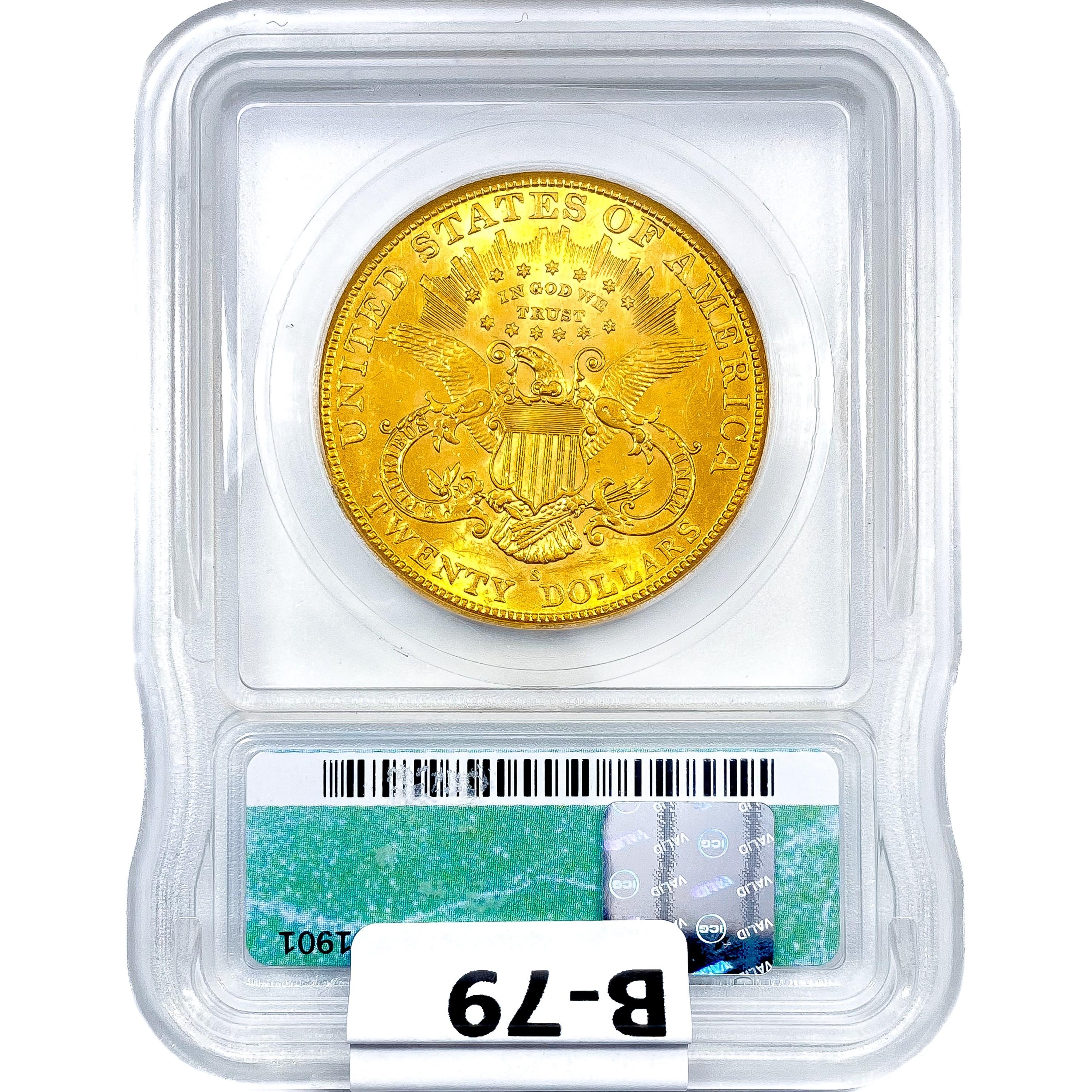 1902-S $20 Gold Double Eagle ICG MS62