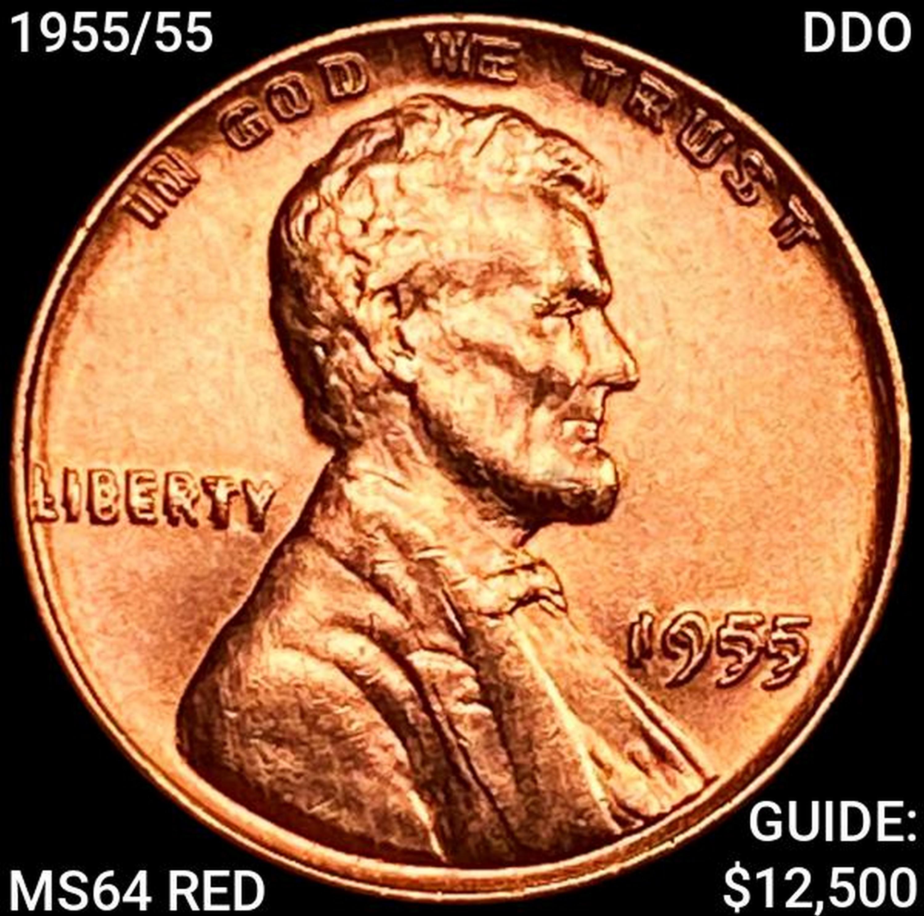 1955/55 DDO Wheat Cent CHOICE BU RD