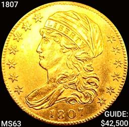 1807 $5 Gold Half Eagle CHOICE BU